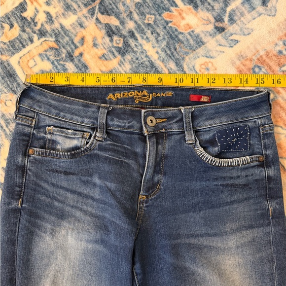 Sku#226 Arizona Jean Co. Super Skinny Distressed Blue Denim Jeans Women’s 9 - Picture 5 of 6